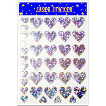 Heart shape laser sticker